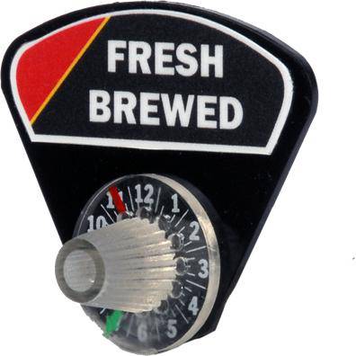 "Fresh Brewed" Velcro Coffee Timer - FoodSignPros