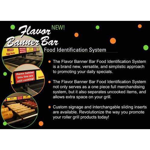 New Flavor Banner Bar Food Identification System - Roller Grill Signs - FoodSignPros
