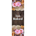Vertical Bakery Cling "fresh Baked" with Donuts and Muffins- FoodSignPros