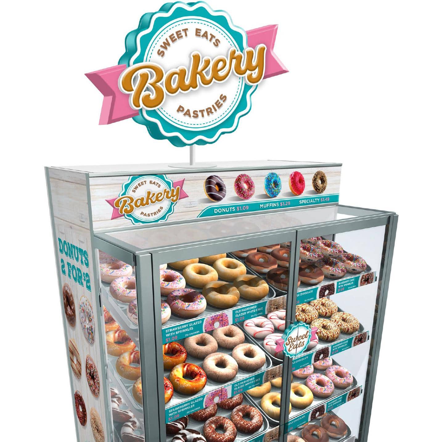 Full Case Sign Bakery Cases Signage | FoodSignPros
