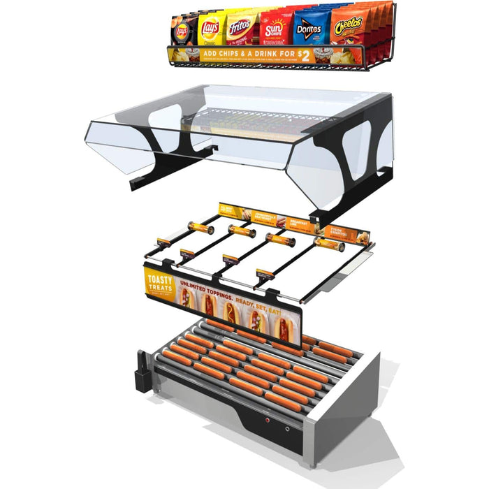 Roller Grill Chip Rack - FoodSignPros