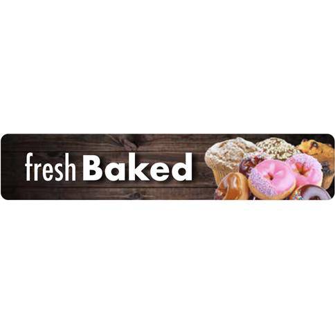 Horizontal Bakery Cling "fresh Baked" with Donuts and Muffins- FoodSignPros