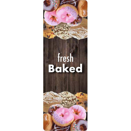 Vertical "Fresh Baked" Window Cling - FoodSignPros