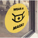 YELLOW 'Wear A Mask' Window Cling - FoodSignPros